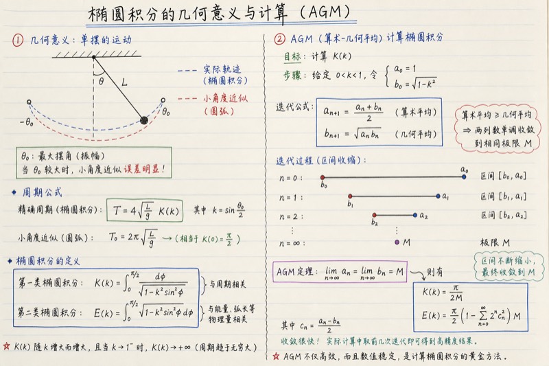 AGM 迭代与单摆