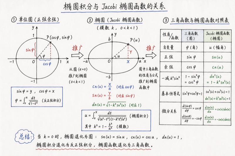 椭圆函数与三角函数的关系